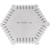 Hexágono de alta precisión Acero inoxidable Película húmeda Peine 25-3000um Medidor de espesor con un estuche protector…